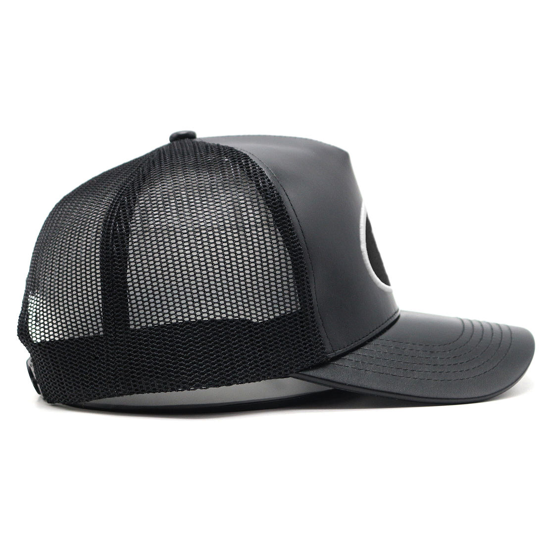 Gifted Gods Leather Trucker Hat (Black)