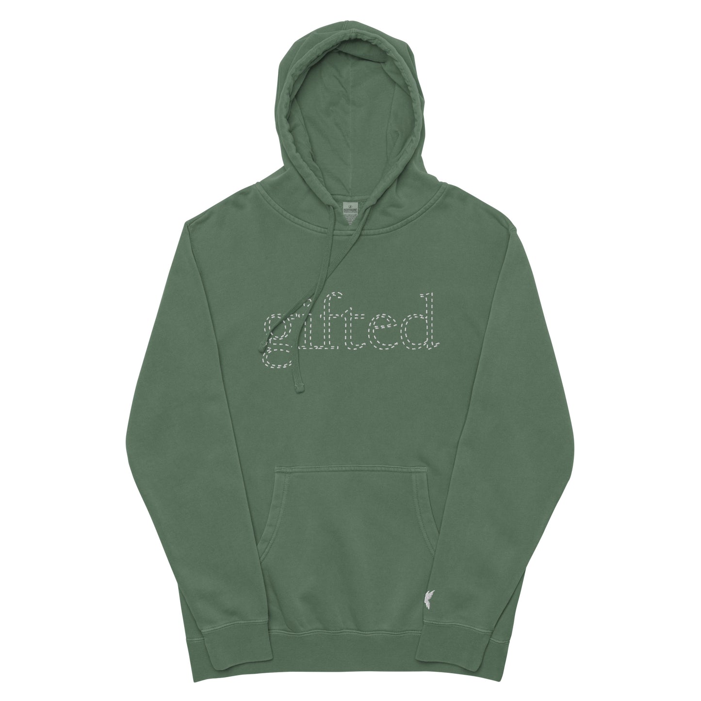 Embroidered Gifted Pigment-Dyed Hoodie