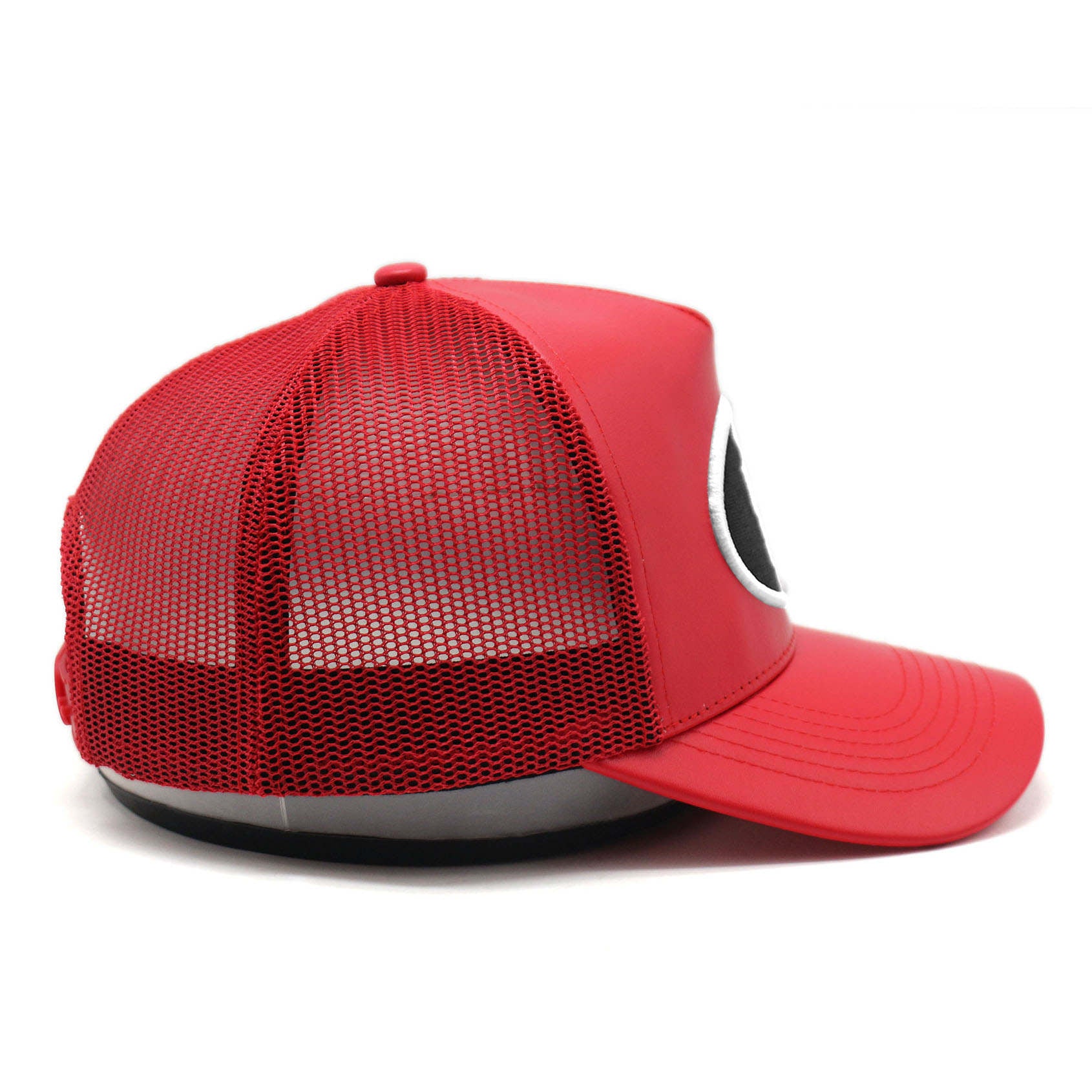 Gifted Gods Leather Trucker Hat (Red)