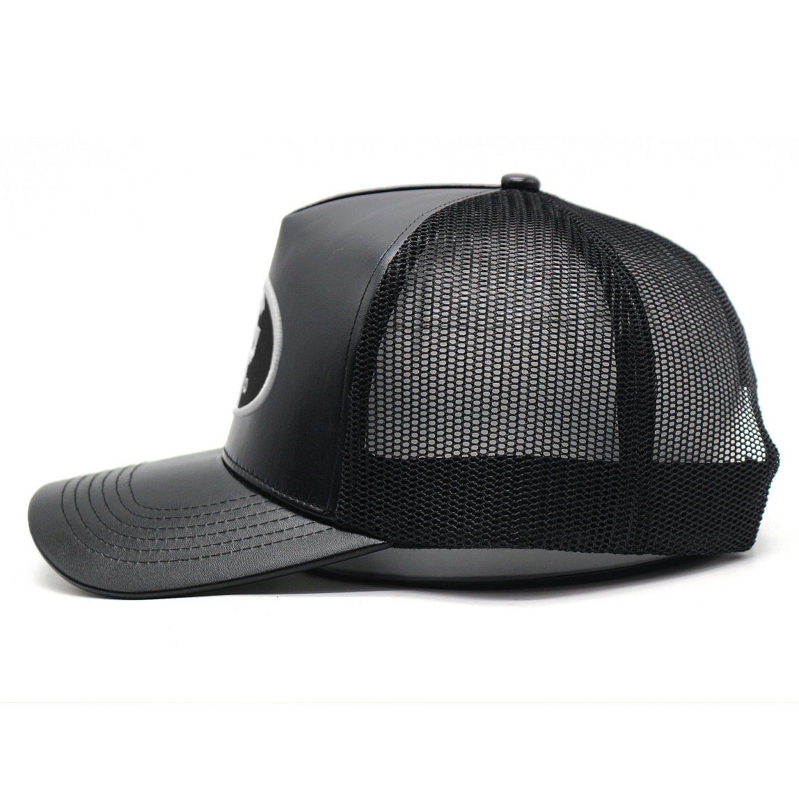 Gifted Gods Leather Trucker Hat (Black)