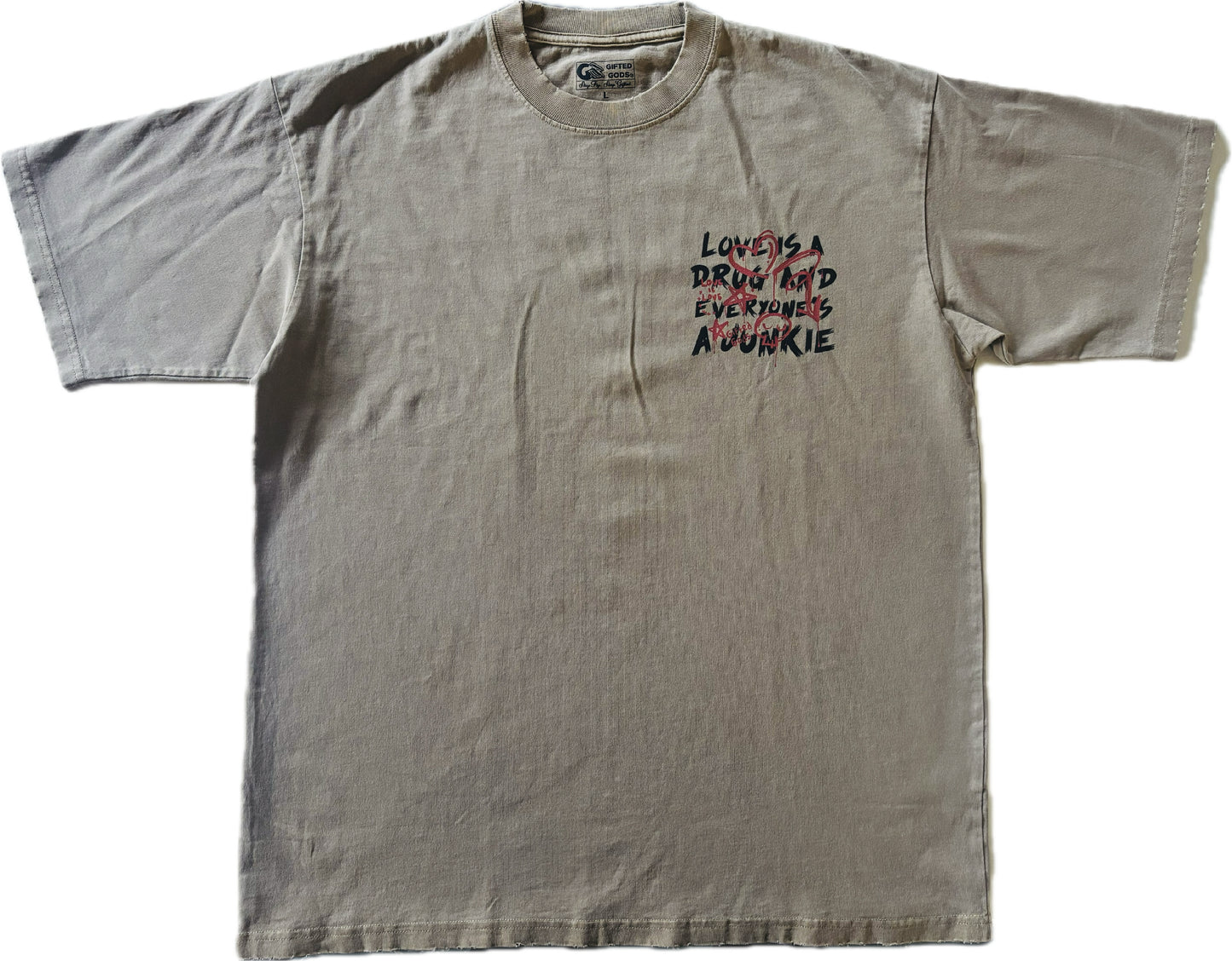 Love Is A Drug Oversized Tee (TAN)