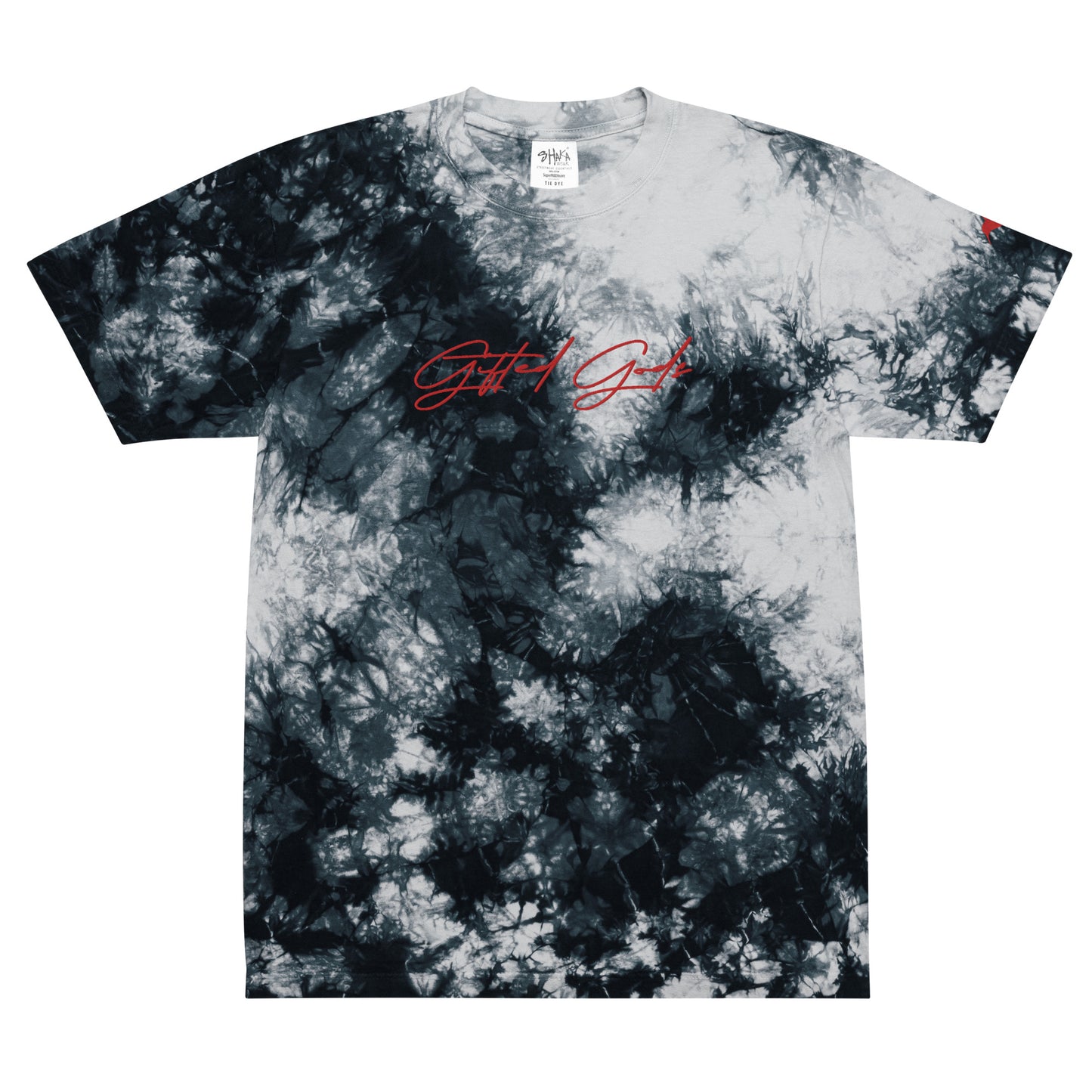 Embroidered Oversized Tie-dye Tee