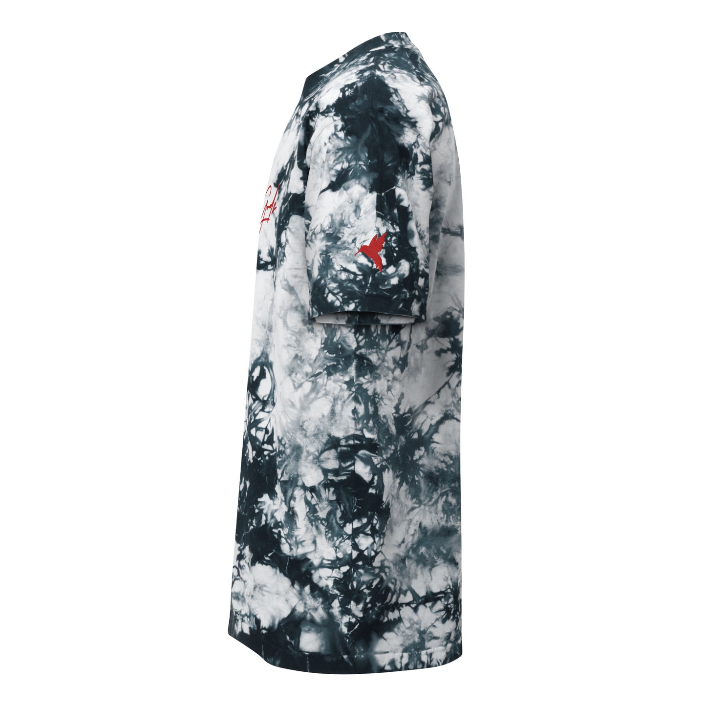 Embroidered Oversized Tie-dye Tee