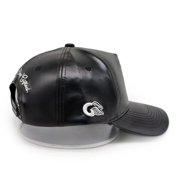 Gifted Gods "G" Signature Vegan Leather Snapback – Onyx Black