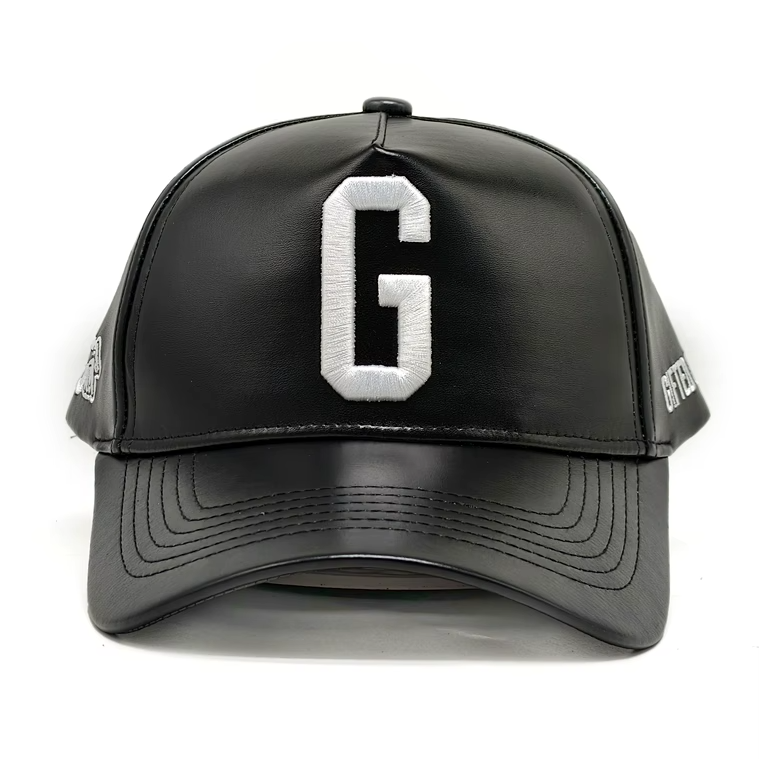 Gifted Gods "G" Signature Vegan Leather Snapback – Onyx Black