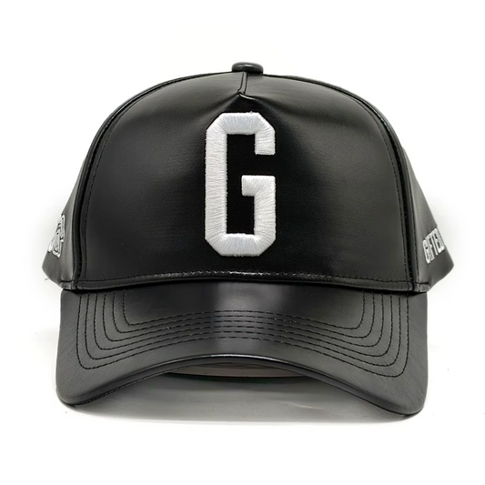 Gifted Gods "G" Signature Vegan Leather Snapback – Onyx Black
