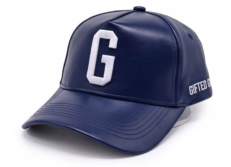 Gifted Gods "G" Signature Vegan Leather Snapback – Royal Navy