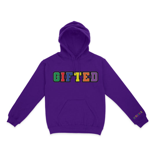 Gifted Chenille Hoodie-Purple