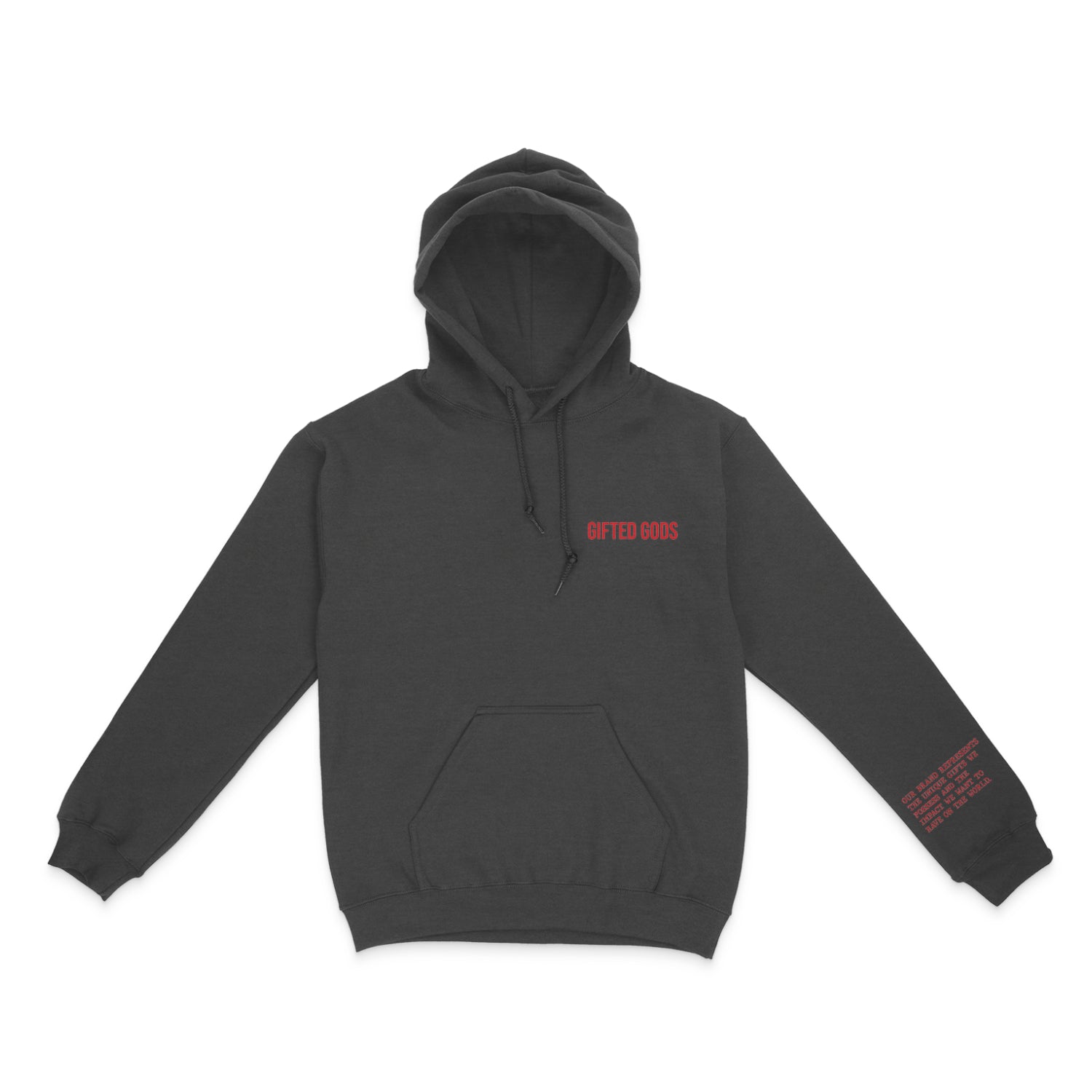 Elemental Hoodie-Charcoal/Red