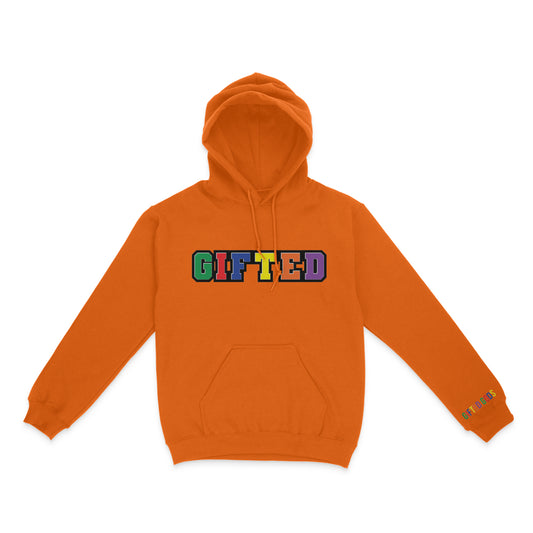 Gifted Chenille Hoodie-Orange